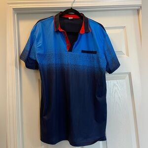Selling one golf shirt bought online that’s a little too tight for my liking.